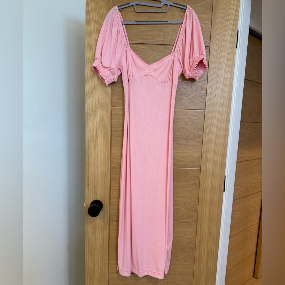 Free People Bel Air Midi Dress - Pink Small